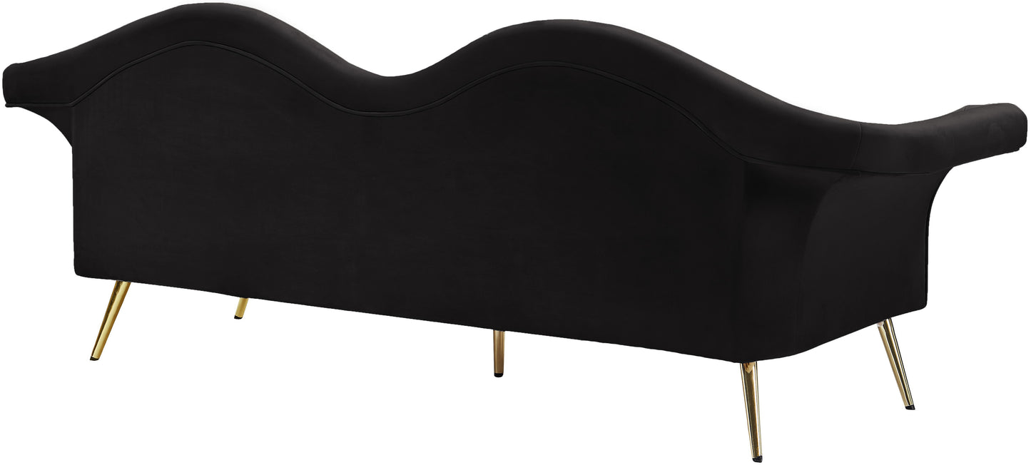 plush black velvet sofa s