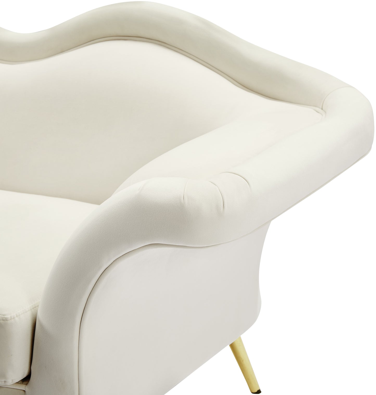 plush cream velvet chair c