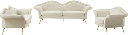 Plush Cream Velvet Chair C