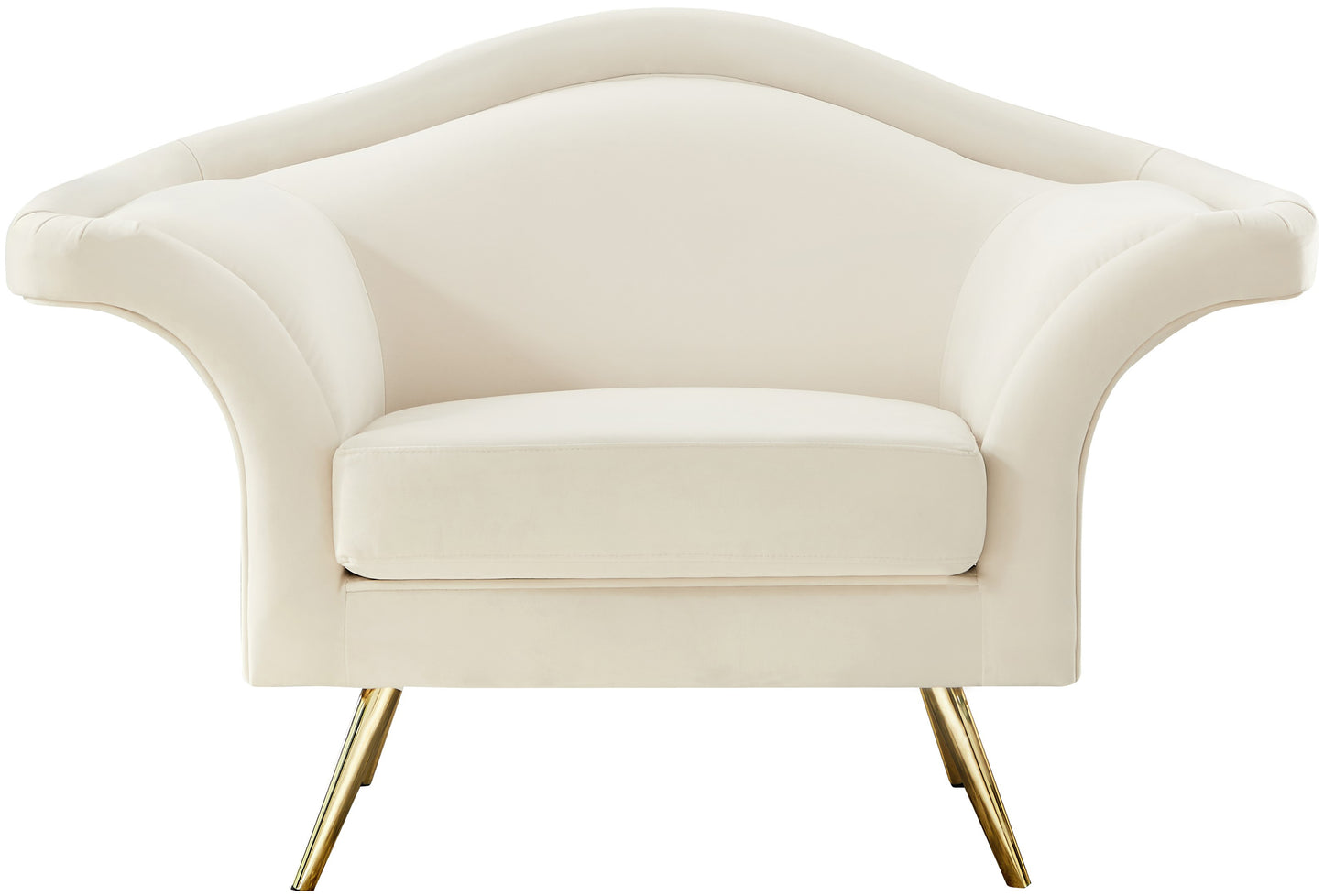 plush cream velvet chair c