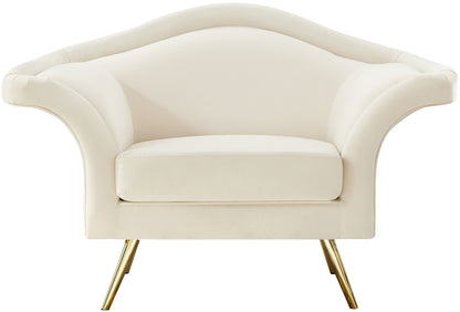 Plush Cream Velvet Chair C