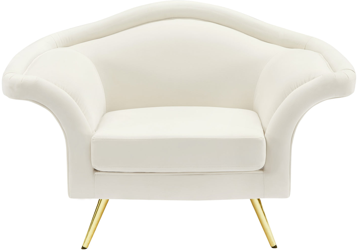 plush cream velvet chair c