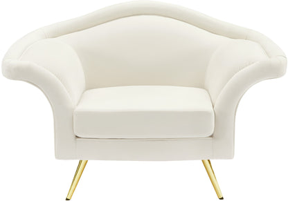 Plush Cream Velvet Chair C