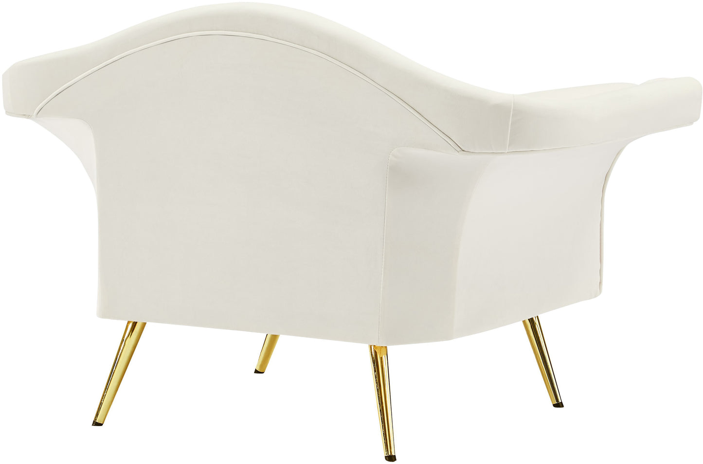 plush cream velvet chair c