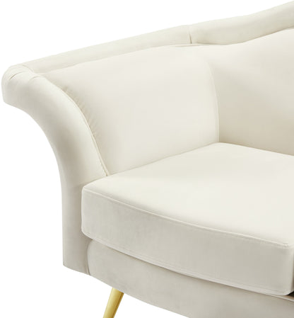 Plush Cream Velvet Chair C