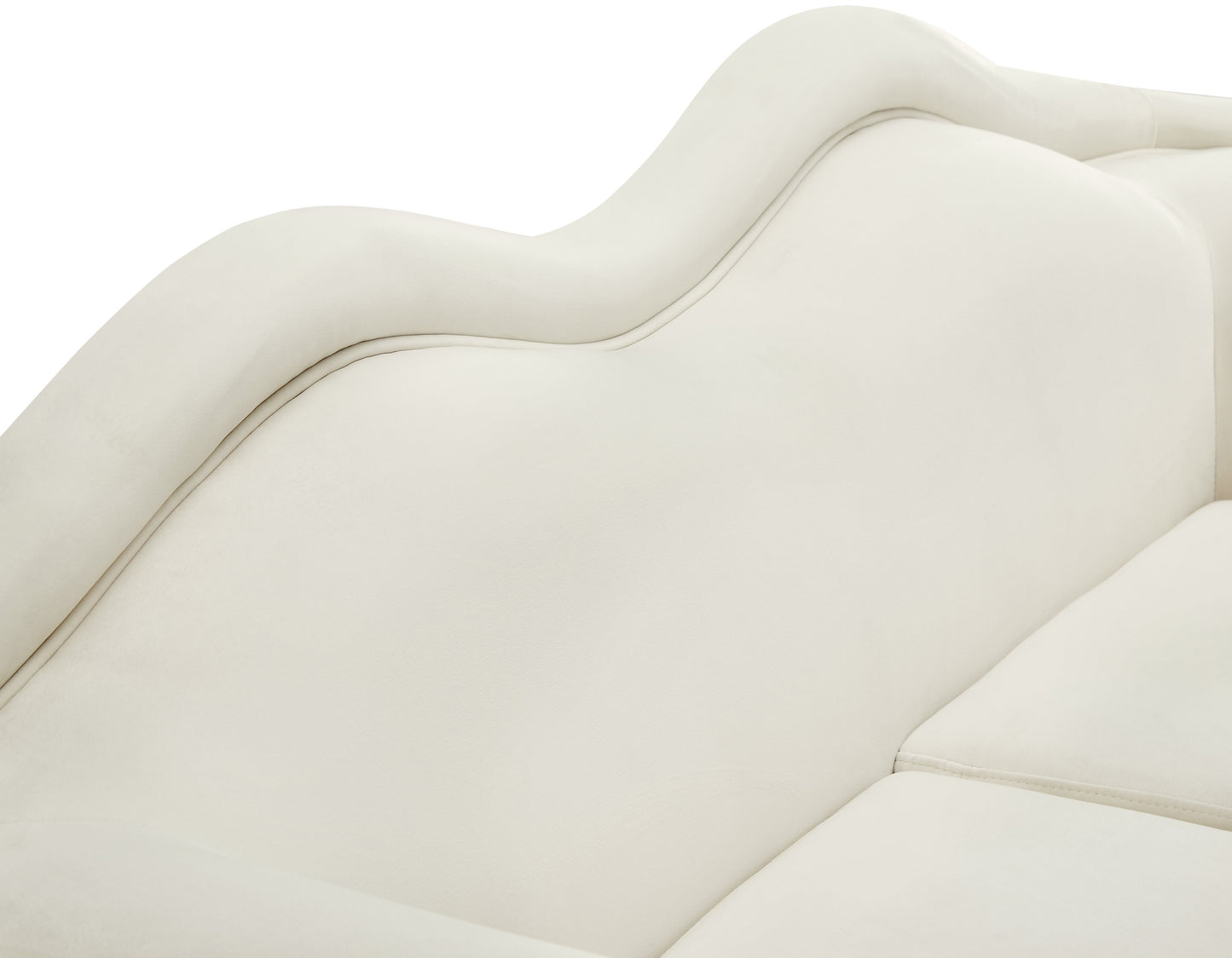 plush cream velvet loveseat l