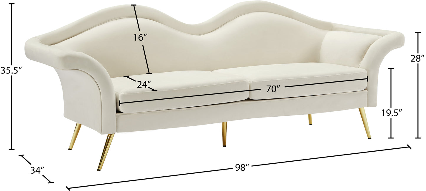 plush cream velvet sofa s