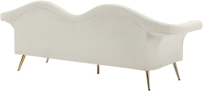 Plush Cream Velvet Sofa S