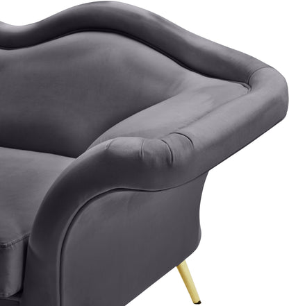 Plush Grey Velvet Chair C