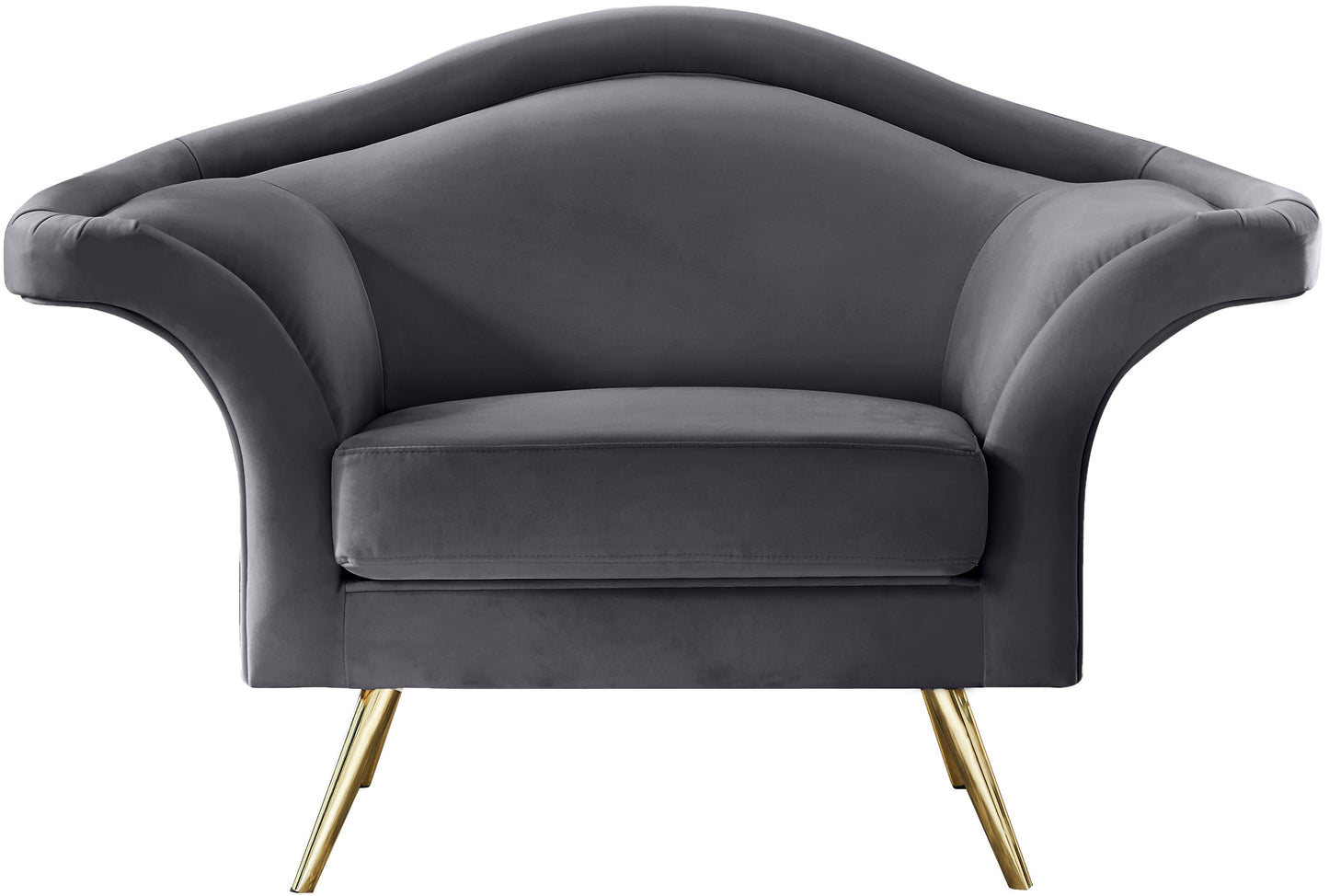 plush grey velvet chair c