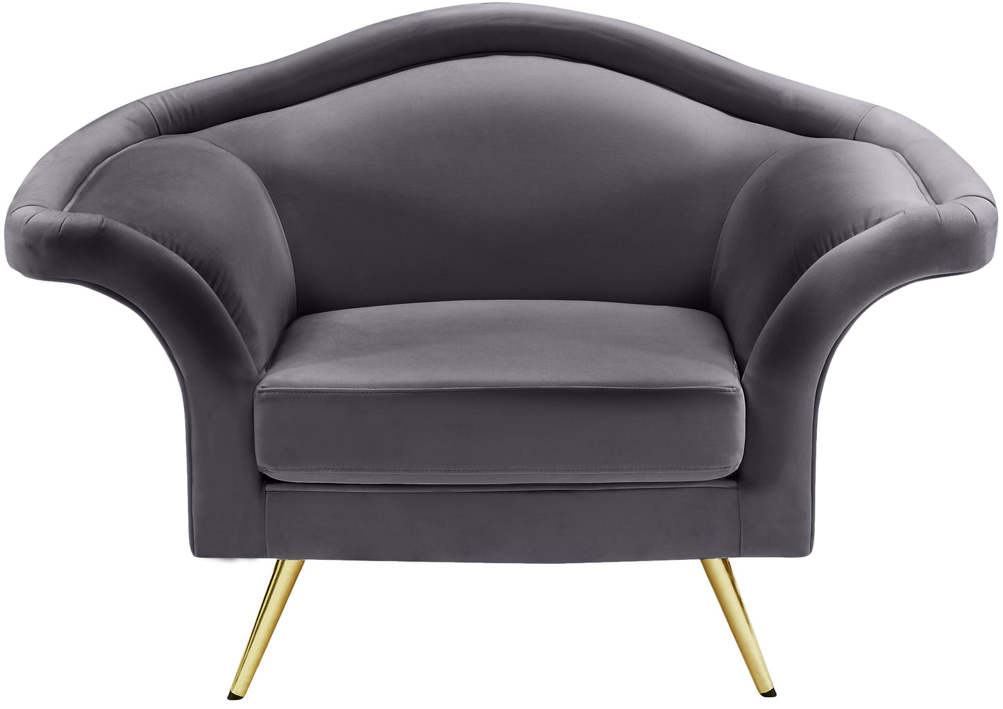 plush grey velvet chair c