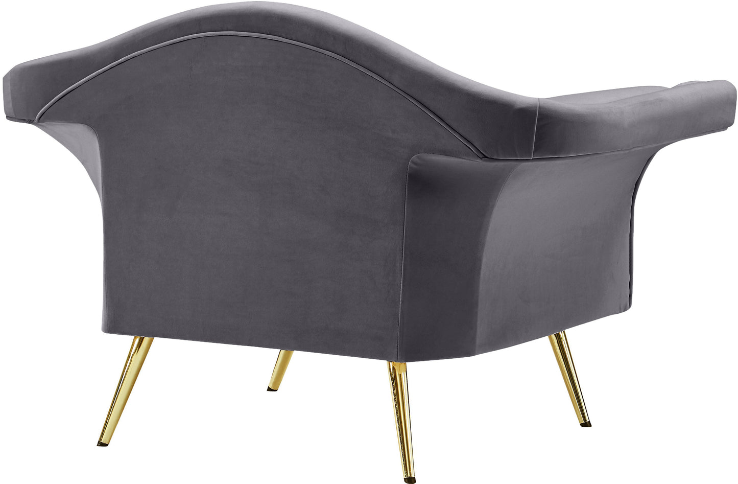 plush grey velvet chair c