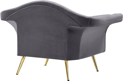 Plush Grey Velvet Chair C