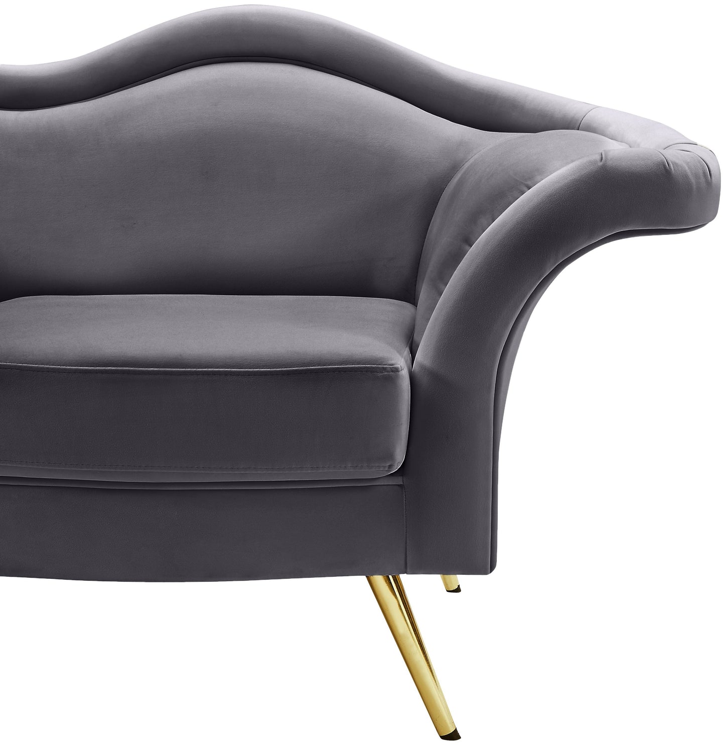 plush grey velvet chair c