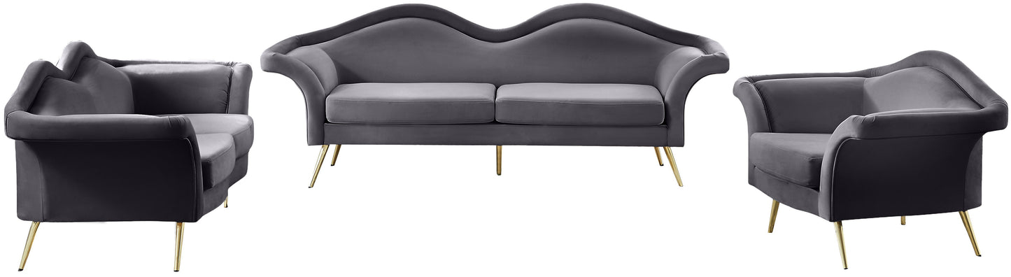 plush grey velvet sofa s