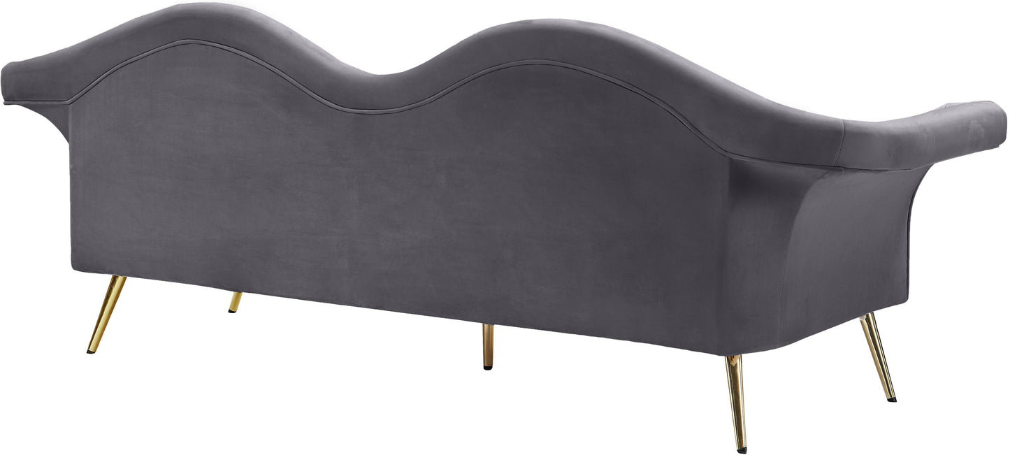 plush grey velvet sofa s