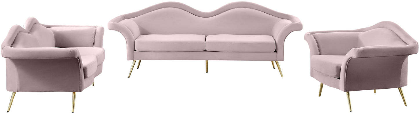 plush pink velvet chair c