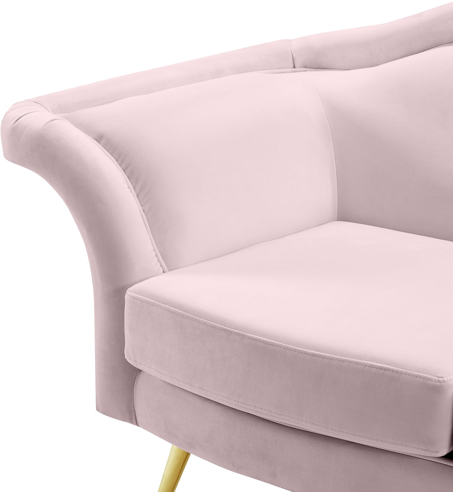 plush pink velvet chair c