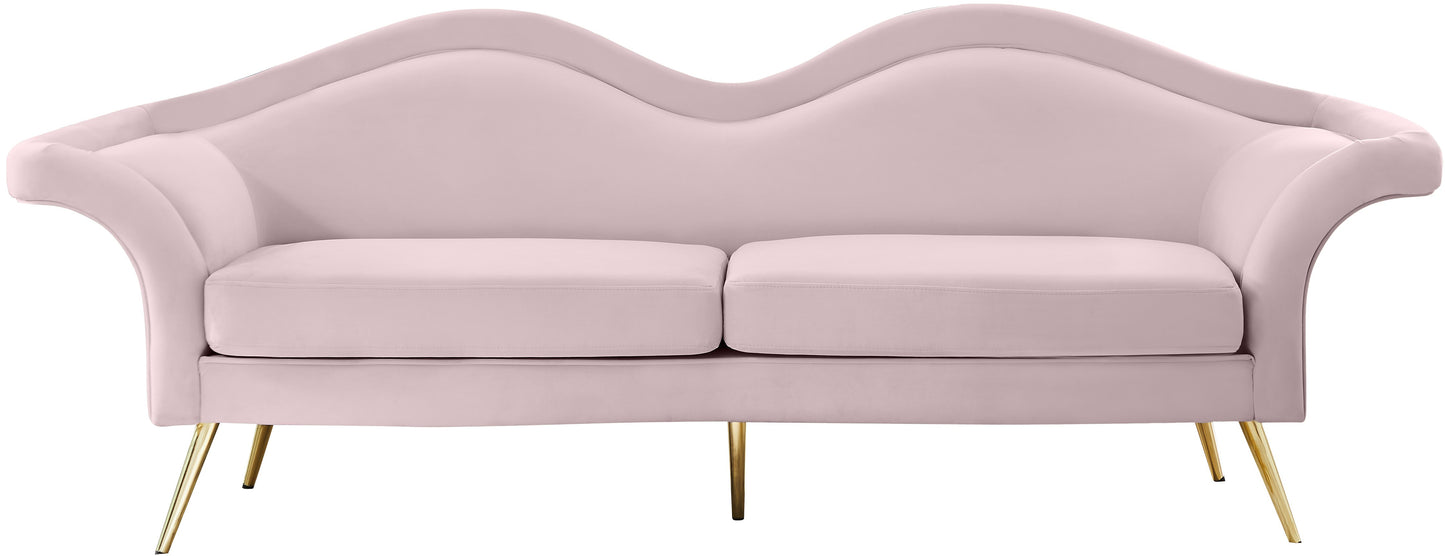 plush pink velvet sofa s