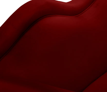 Plush Red Velvet Chair C