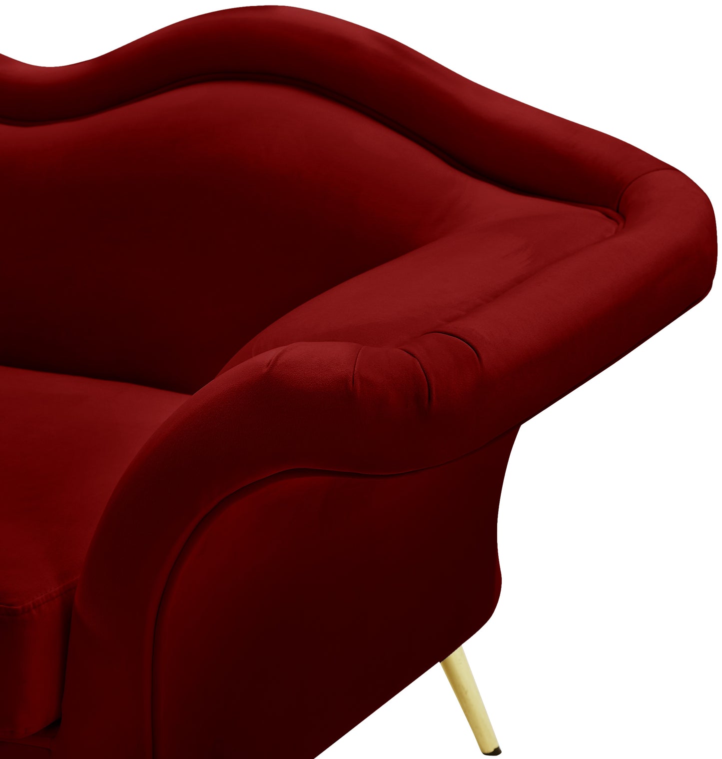 plush red velvet chair c