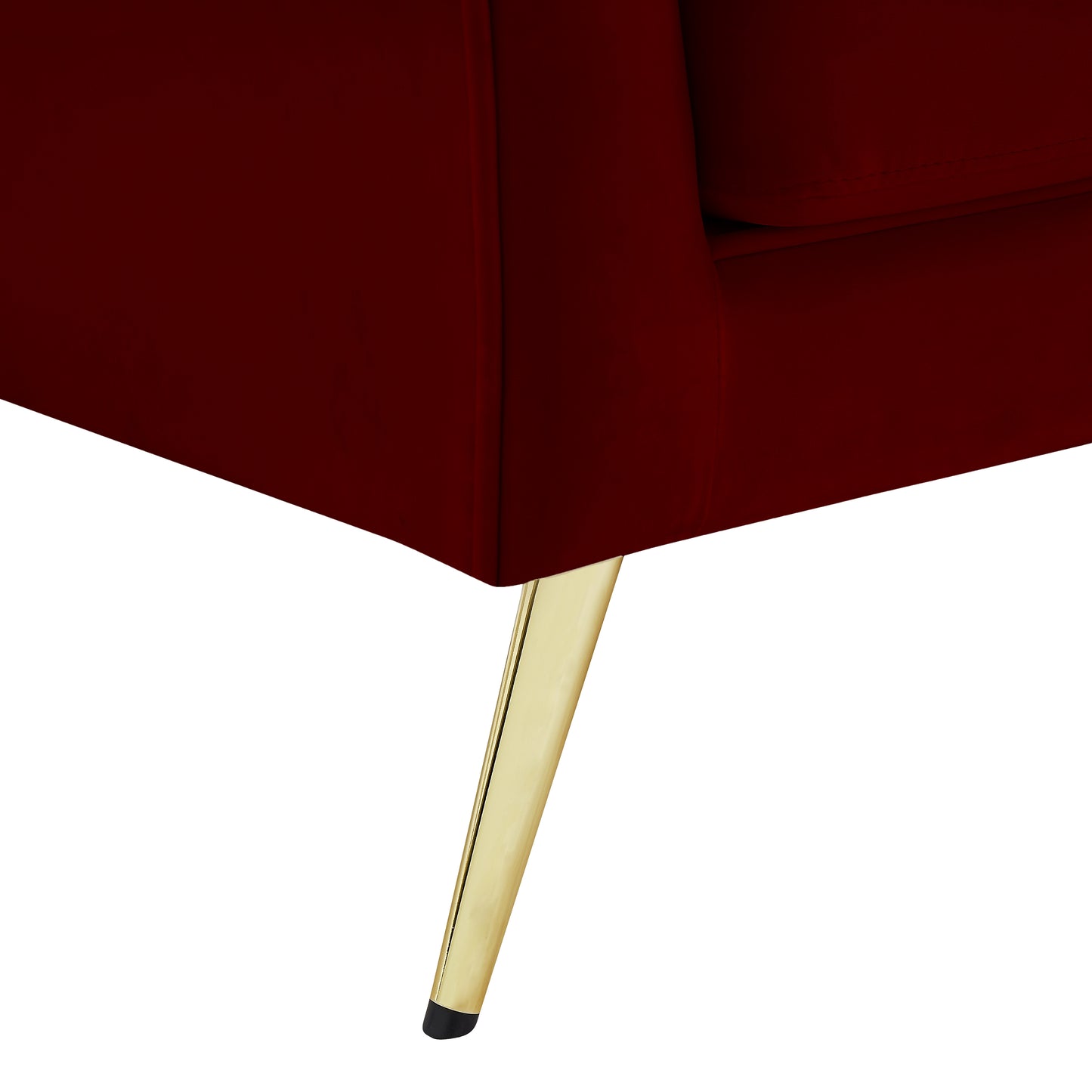 plush red velvet chair c