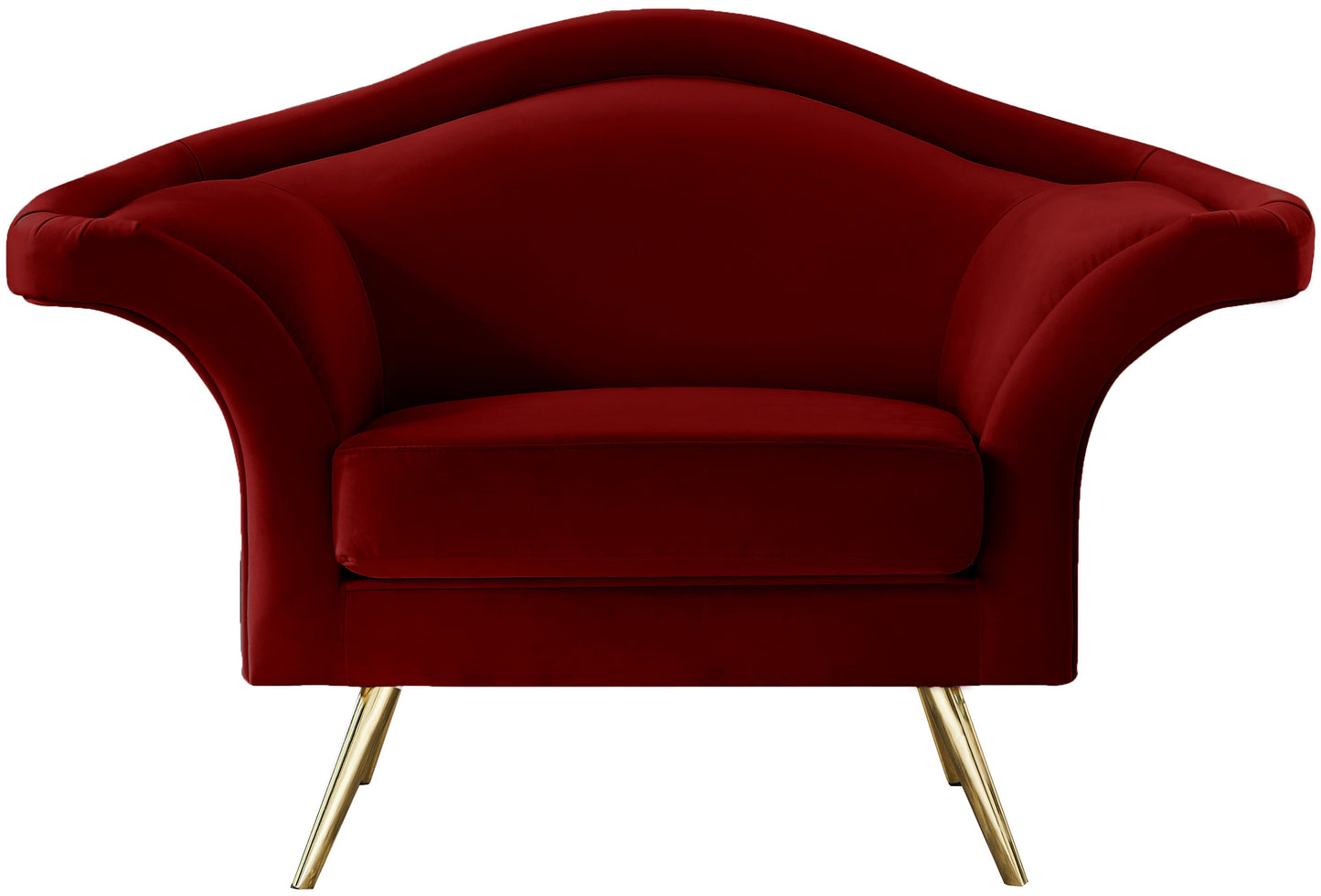 plush red velvet chair c