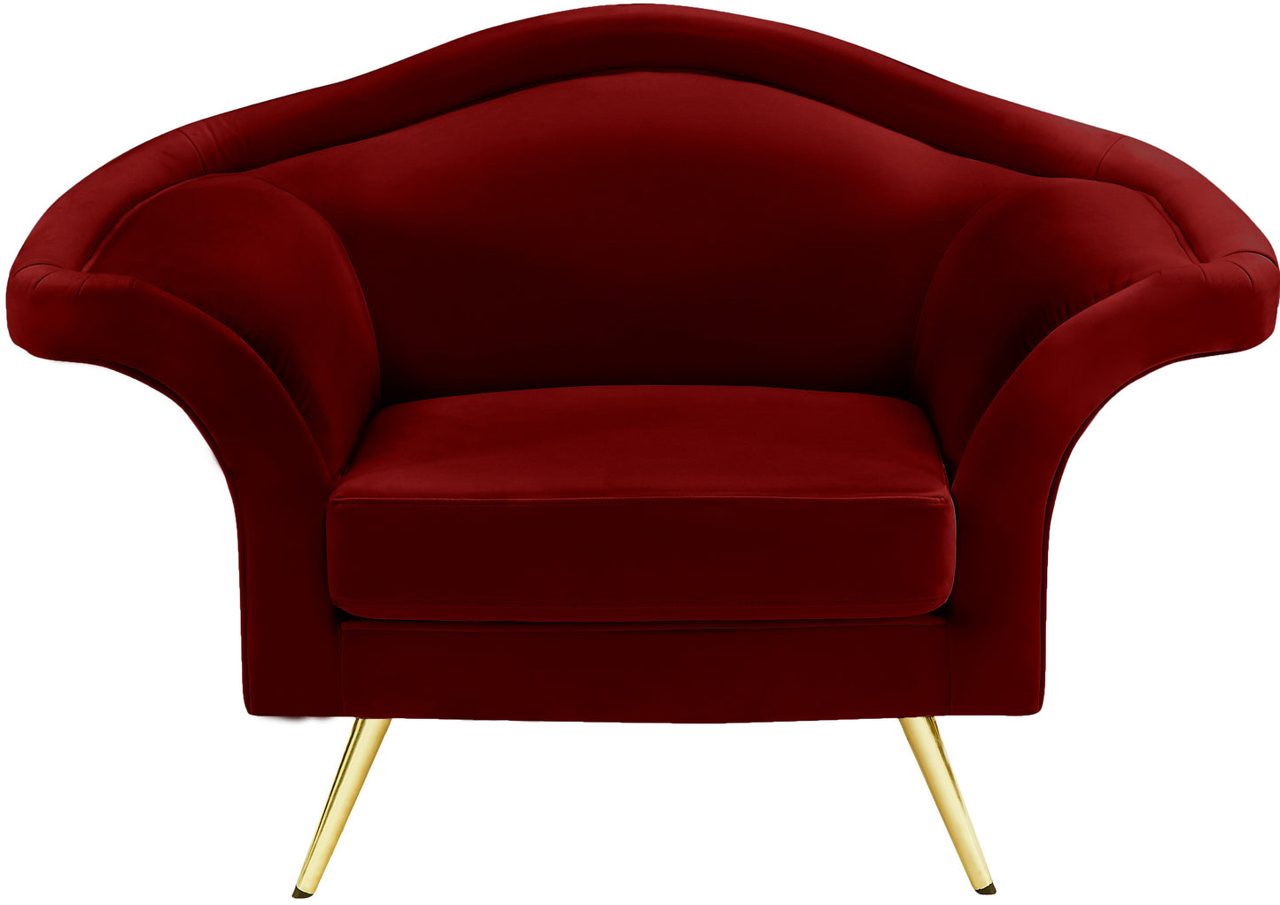 plush red velvet chair c