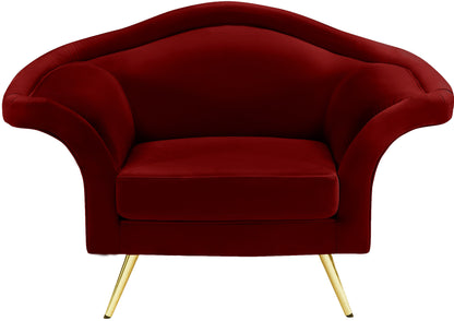 Plush Red Velvet Chair C