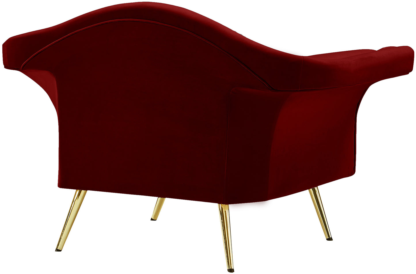 plush red velvet chair c