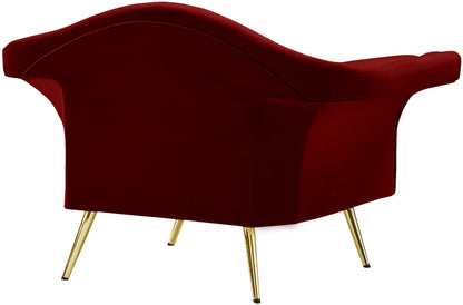 Plush Red Velvet Chair C