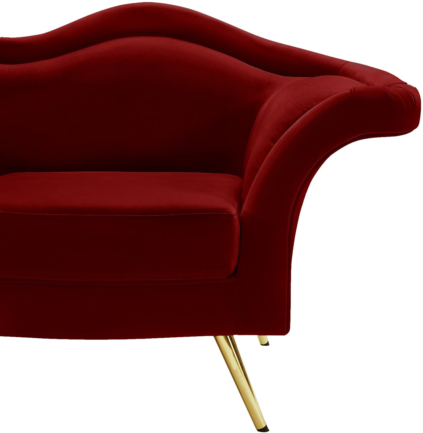 plush red velvet chair c