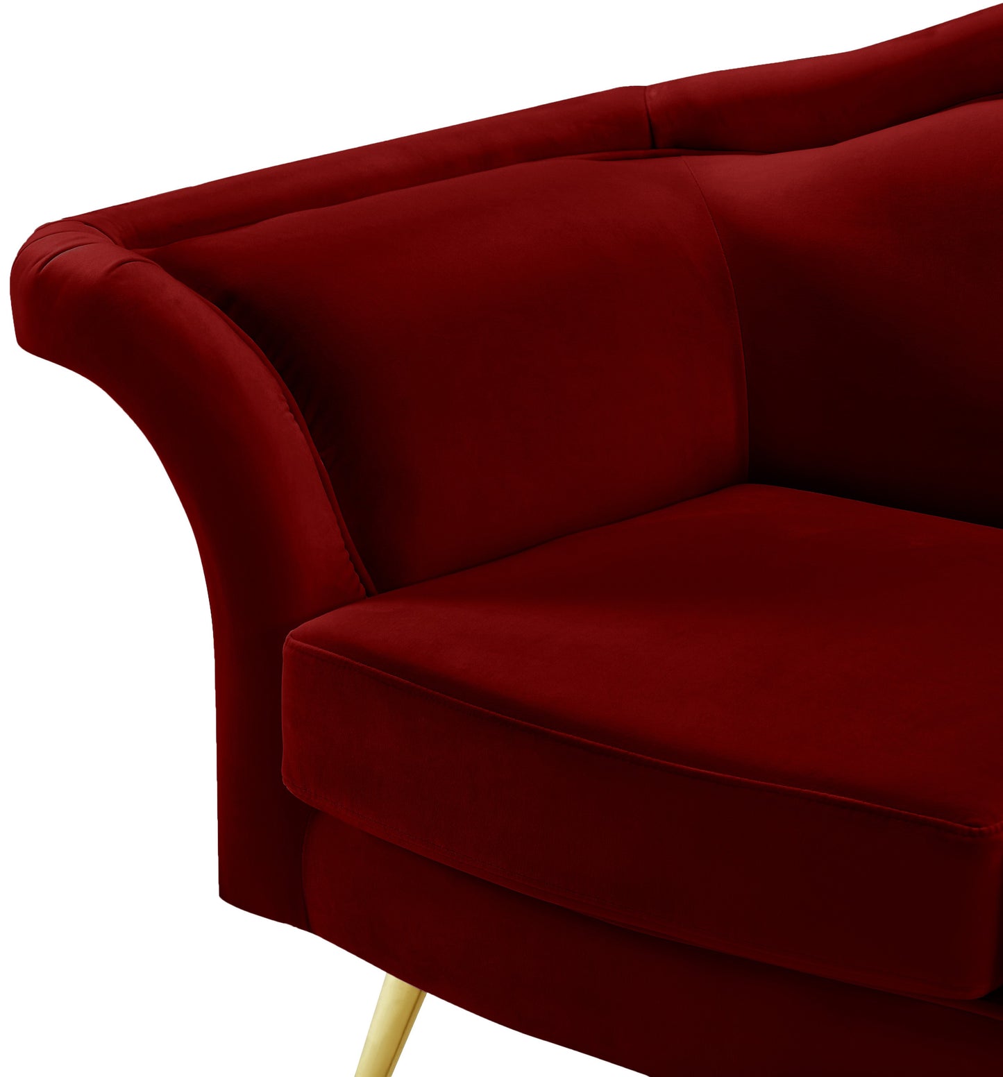 plush red velvet chair c