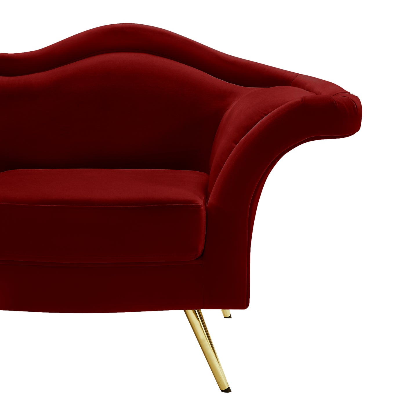 plush red velvet loveseat l