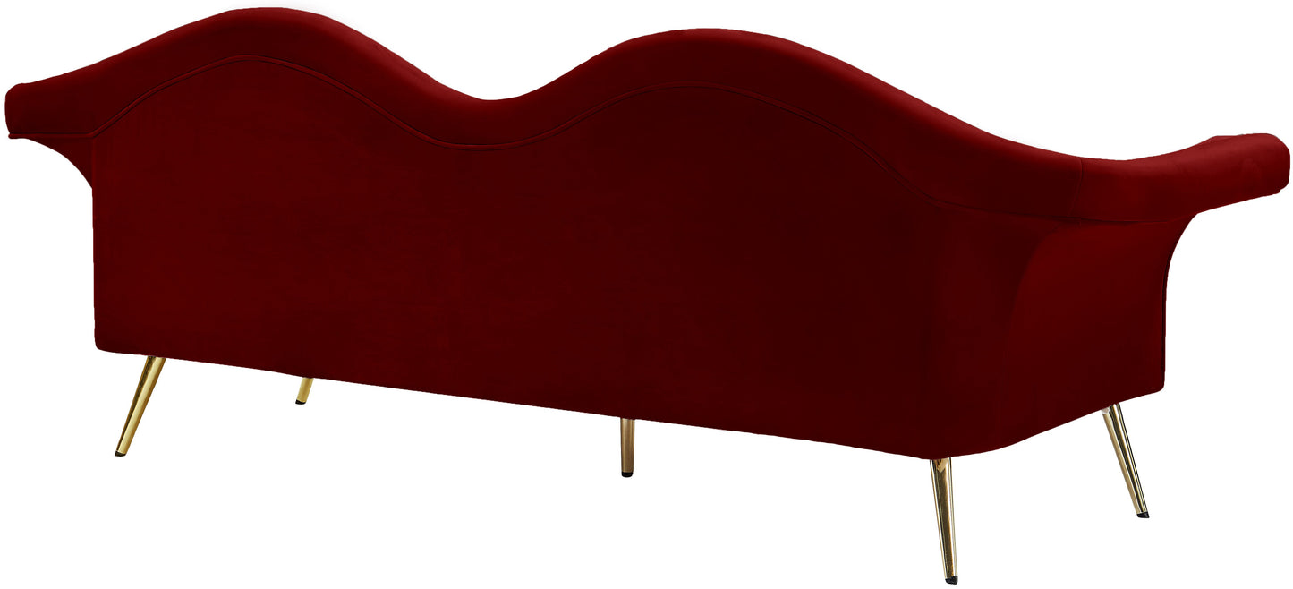 plush red velvet sofa s