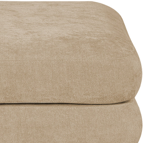 Willow Beige Chenille Fabric Upholstered Ottoman, 1 Piece