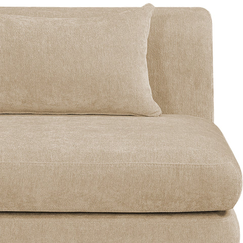 Willow 152" Beige Chenille Fabric Upholstered Sofa, 4-Piece