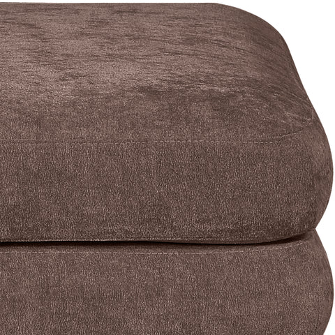 Willow Brown Chenille Fabric Upholstered Ottoman, 1 Piece