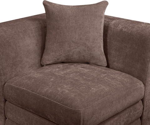 Willow 114" Brown Chenille Fabric Upholstered 4Pc. Sectional, 4-Piece