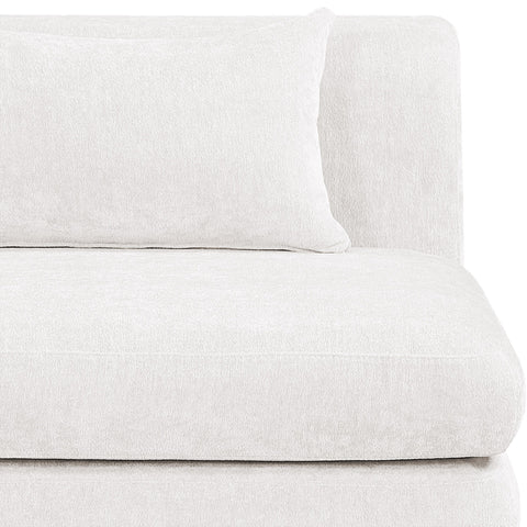 Willow 190" Cream Chenille Fabric Upholstered 7Pc. Sectional, 7-Piece