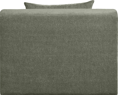 Willow Green Chenille Fabric Upholstered Armless Chair, 1 Piece