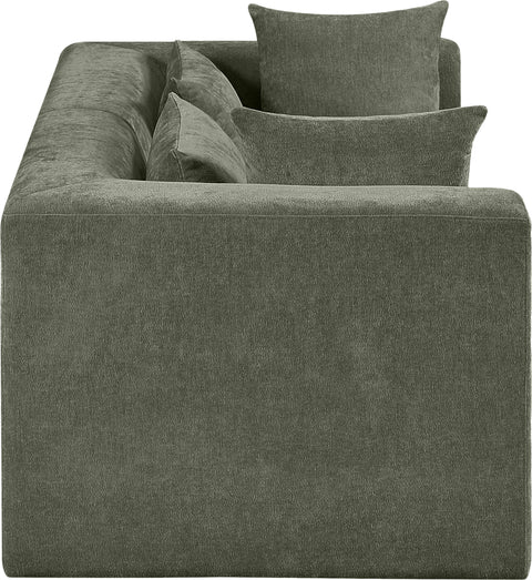 Willow 76" Green Chenille Fabric Upholstered Sofa, 2-Piece (Style 2)