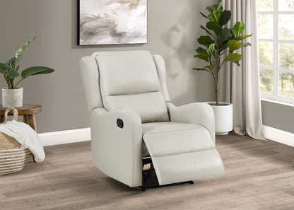 Calandra Upholstered English Arm Recliner Chair Ivory