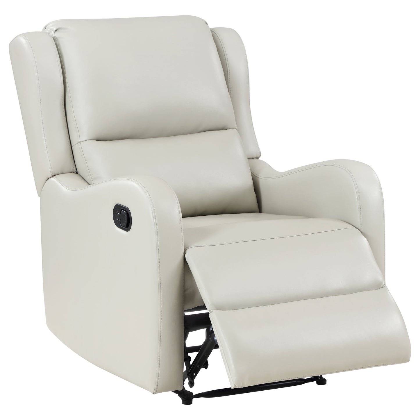 calandra upholstered english arm recliner chair ivory