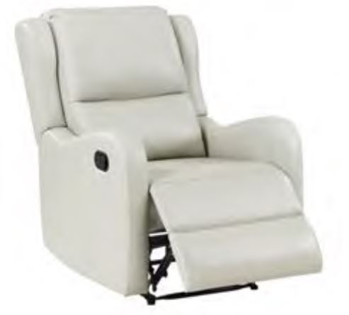 calandra upholstered english arm recliner chair ivory