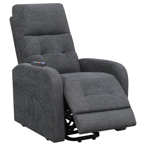 Turner Upholstered Power Lift Massage Chair CharcoalCharcoal