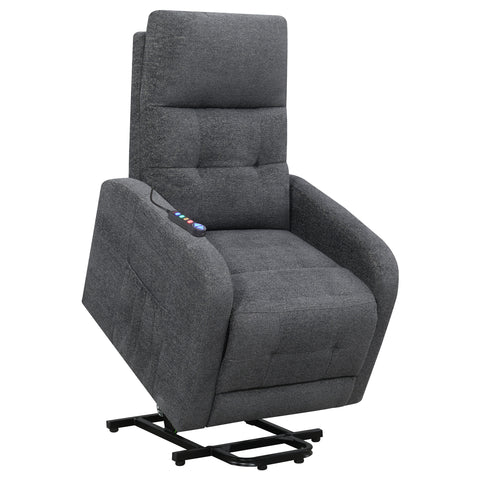 Turner Upholstered Power Lift Massage Chair CharcoalCharcoal