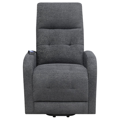 Turner Upholstered Power Lift Massage Chair CharcoalCharcoal