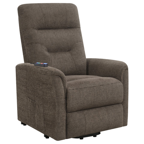 Jason Upholstered Power Lift Massage Chair BrownBrown