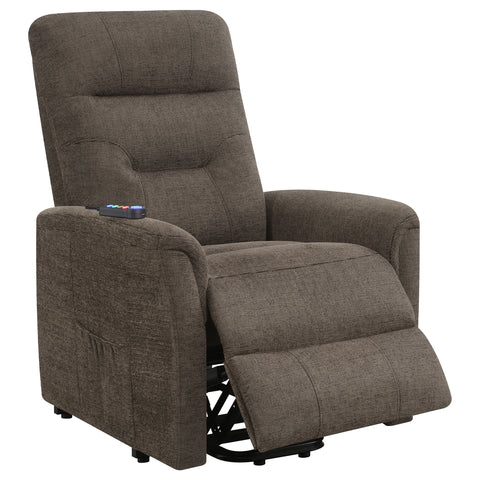 Jason Upholstered Power Lift Massage Chair BrownBrown